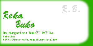 reka buko business card